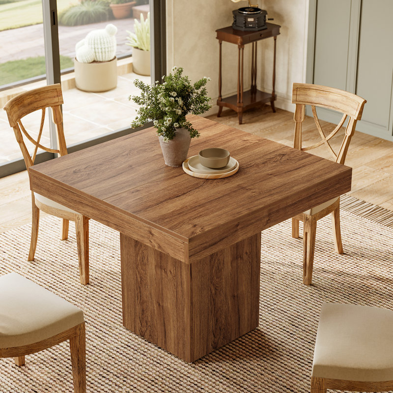 39" Square Dining Table for 4, Walnut