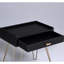 Table en bois noir et or avec fonctionnalité de rangement - aspect contemporain, l 22 po x P 14 po x H 24 po