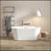 59 Inch Acrylic Freestanding Bathtub With Modern Design, Chrome Toe-Tap Drain, And Classic Slotted Overflow For Deep Soaking Comfort