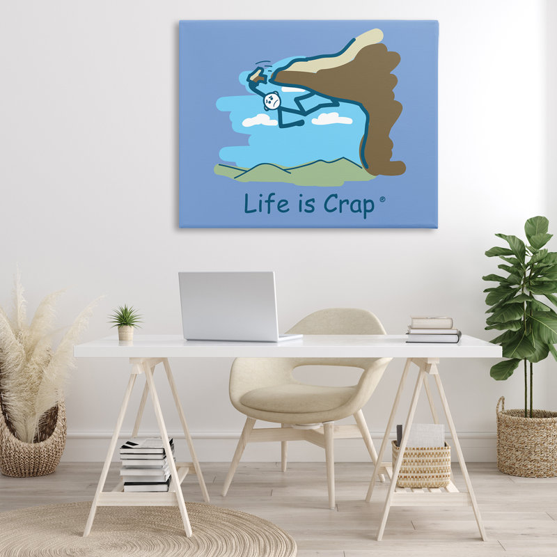 «Falling Rock Climber», art mural sur toile par LIC, H 36 po x l 48 po