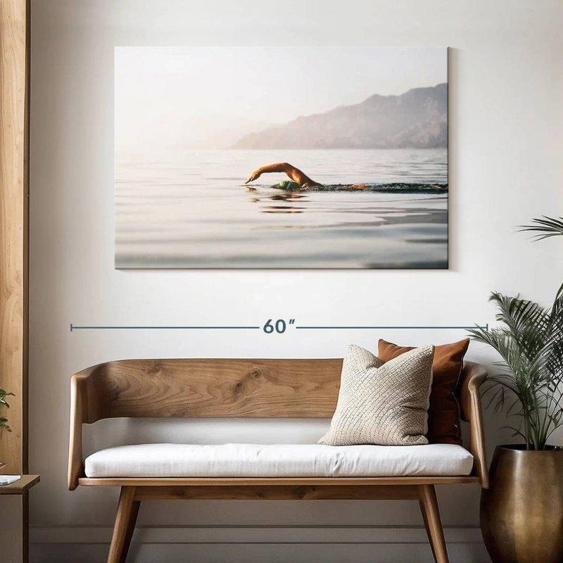 Sireci Swimming, 32" H x 48" W