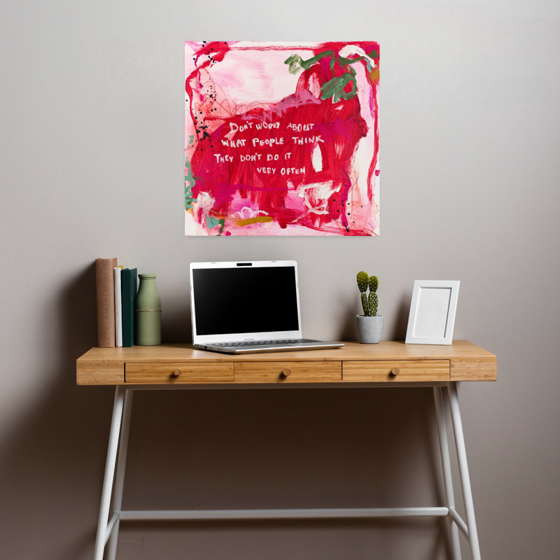«Do Not Wayez - Provocative Quote Wall Art» par Marisol Evora, art mural abstrait coloré et audacieux, H 18 po x l 18 po