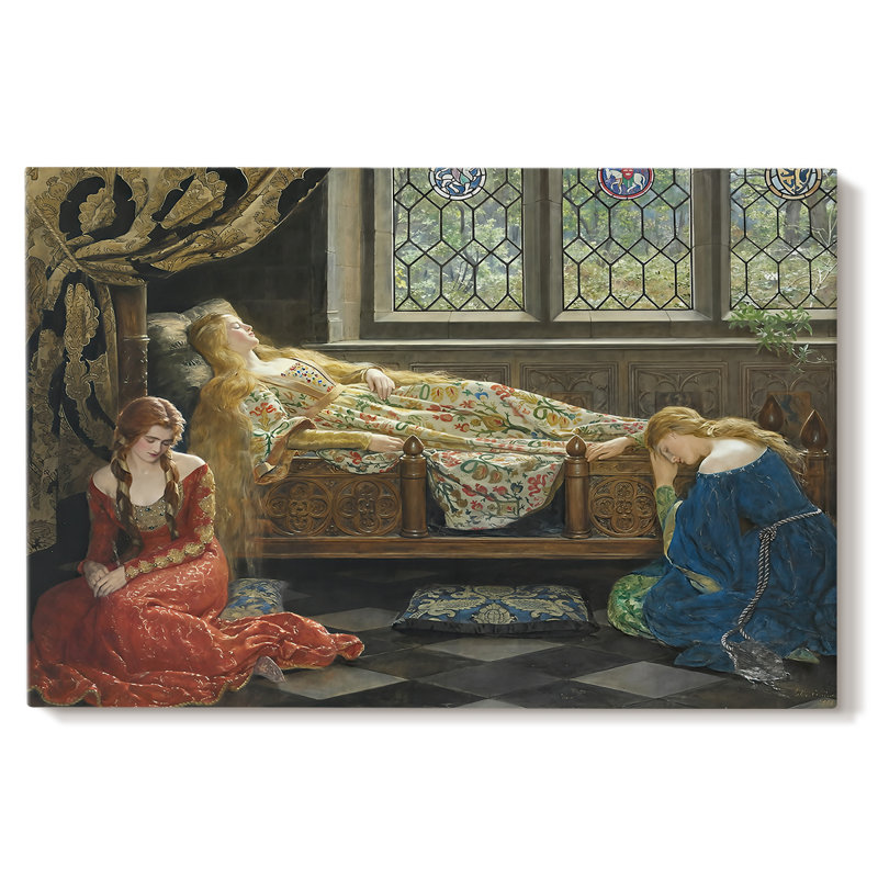 La belle au bois dormant-John Collier-Gallery, toile tendue-1921, 40 x 60