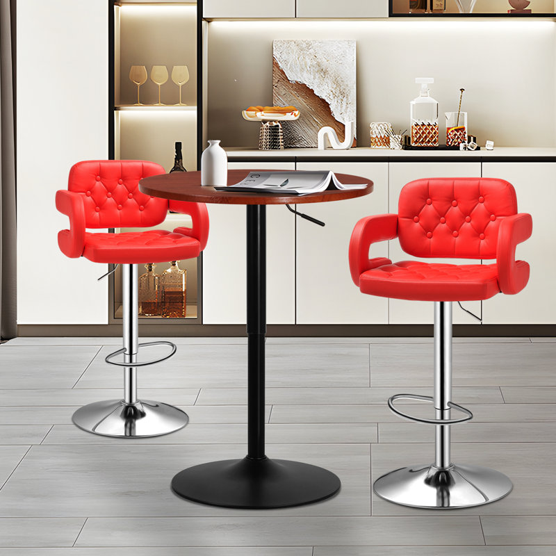 Ensemble de salle à manger L 23,5 po x l 23,5 po Farrill, Rouge, Rouge