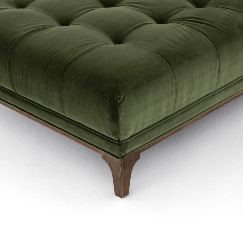 Dylan Velvet Chaise Lounge, Sapphire Olive Velvet