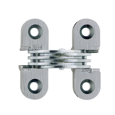SOSS Model 114 metal application hinge, maximum material thickness is 1/8"