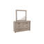Mobilier de chambre rustique gris clair à 6 tiroirs avec poignées en métal style rustique 1pc