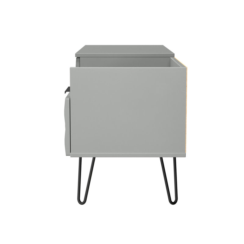 Bethanne 2 Drawer Coffee TV Unit, Grey