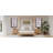 Solid Wood Canopy Bed Frame Four Poster Platform Bed with Slats Support