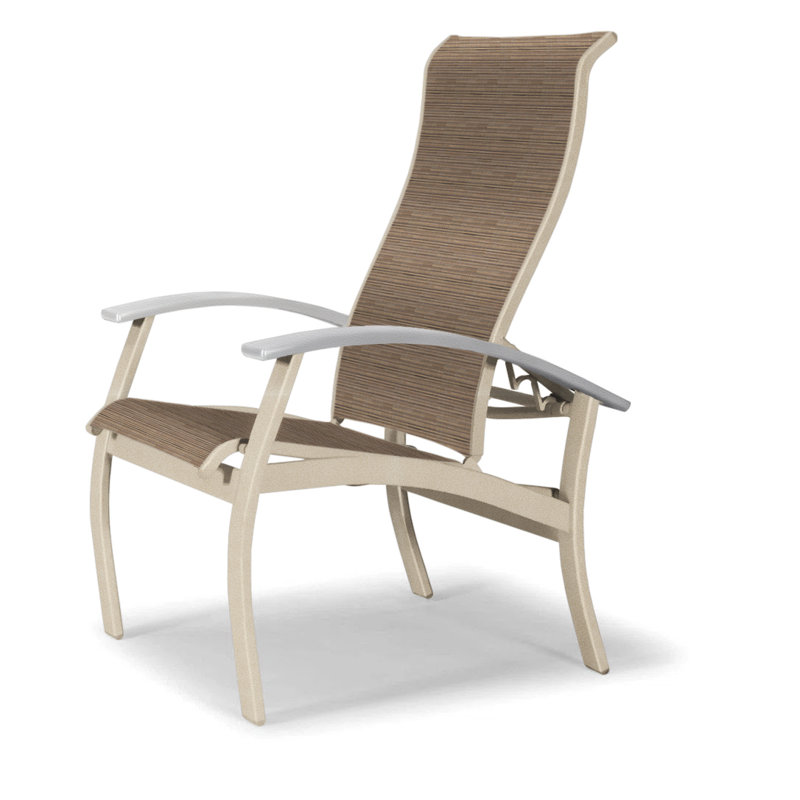 Askar Premium All-Weather Wicker Outdoor Dining Armchair with Cushion, White, Bark Performance, Textured Desert
