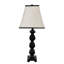 Lampe de table moderne noire H 29 "avec abat-jour blanc Stately Shapes