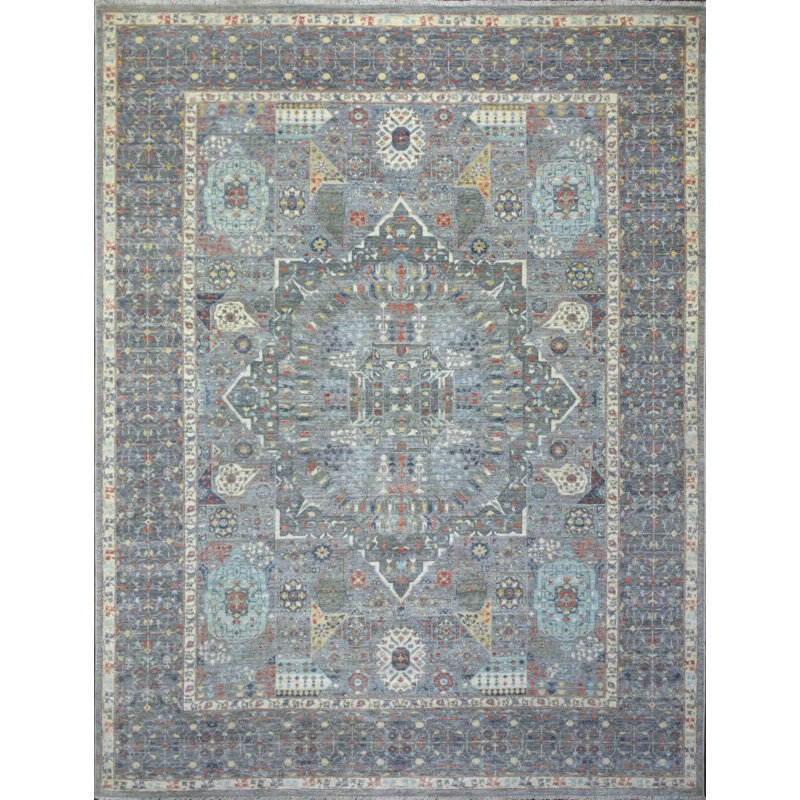 Transitional One-of-a-Kind Rectangle 9' X 11'7" Hand Knotted Area Rug