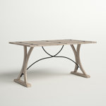 Eugley Extendable Acacia Solid Wood Top Dining Table