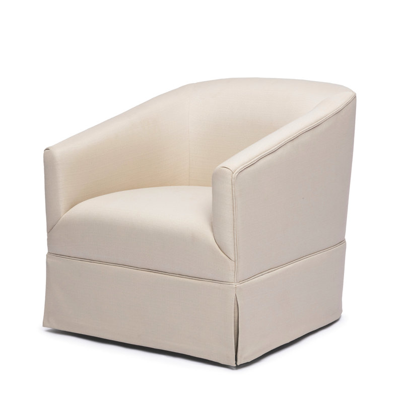 Fauteuil pivotant en jupe de lin Earl