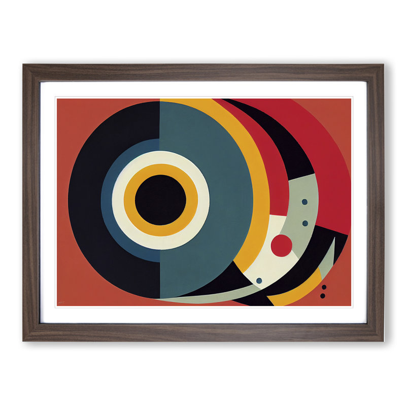 Boundless Abstract - Single Picture Frame Print, 46cm H x 64cm W x 2cm D, Walnut Framed