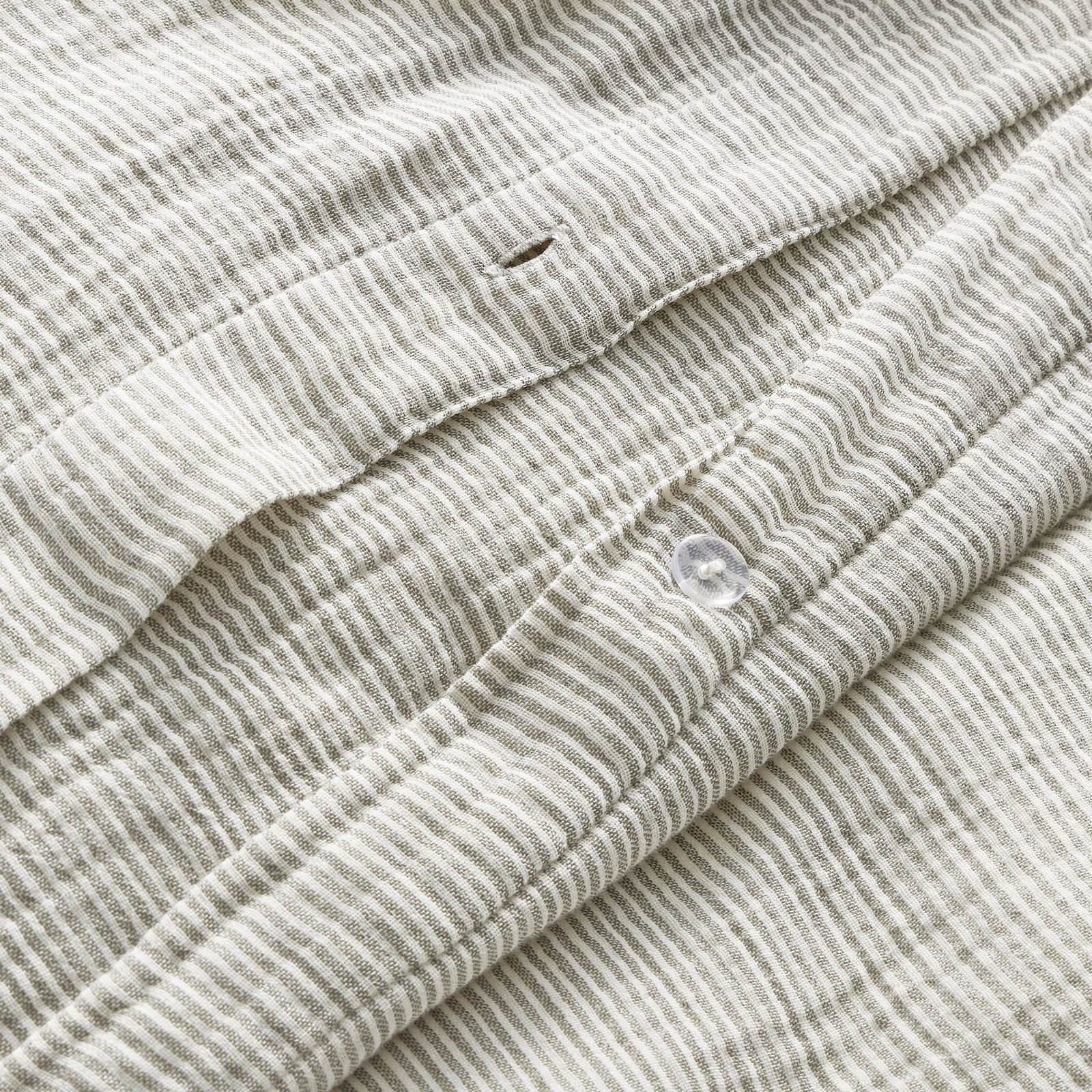 Kimball Cotton Duvet Cover Set, White/Putty, King Duvet Cover + 2 King Shams