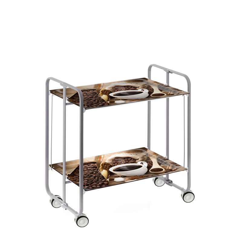 Metal Bar Cart, Brown