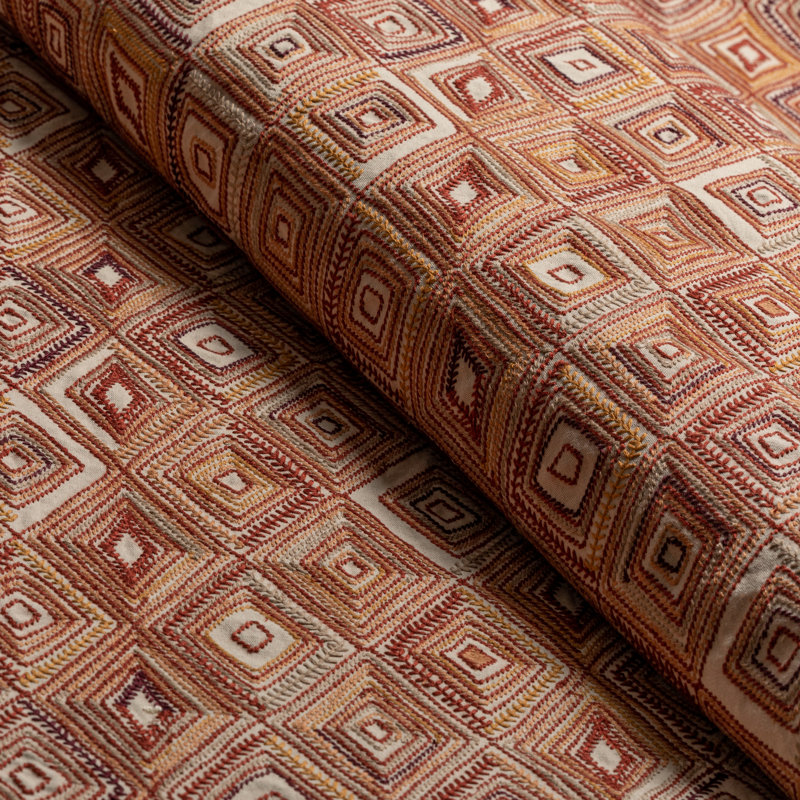 Breckenridge Bowen Embroidery Fabric, Paprika