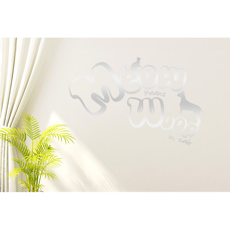 Non-Wall Damaging Wall Decal, Large, Shiny Silver