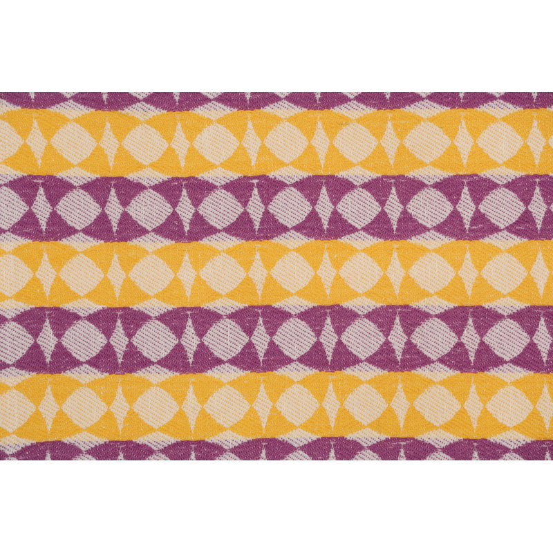 Handloom Jacquard Collection Table Placemat 14x18 Inch, Gray;Yellow