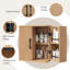 Armoire de rangement murale à double porte à rainure verticale, armoire à pharmacie multifonctionnelle pour salle de bain, cuisine et buanderie