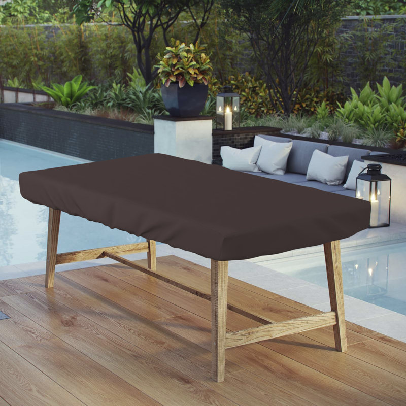 Outdoor Patio Table Cover, 5" H x 60" W x 35" D, Coffee