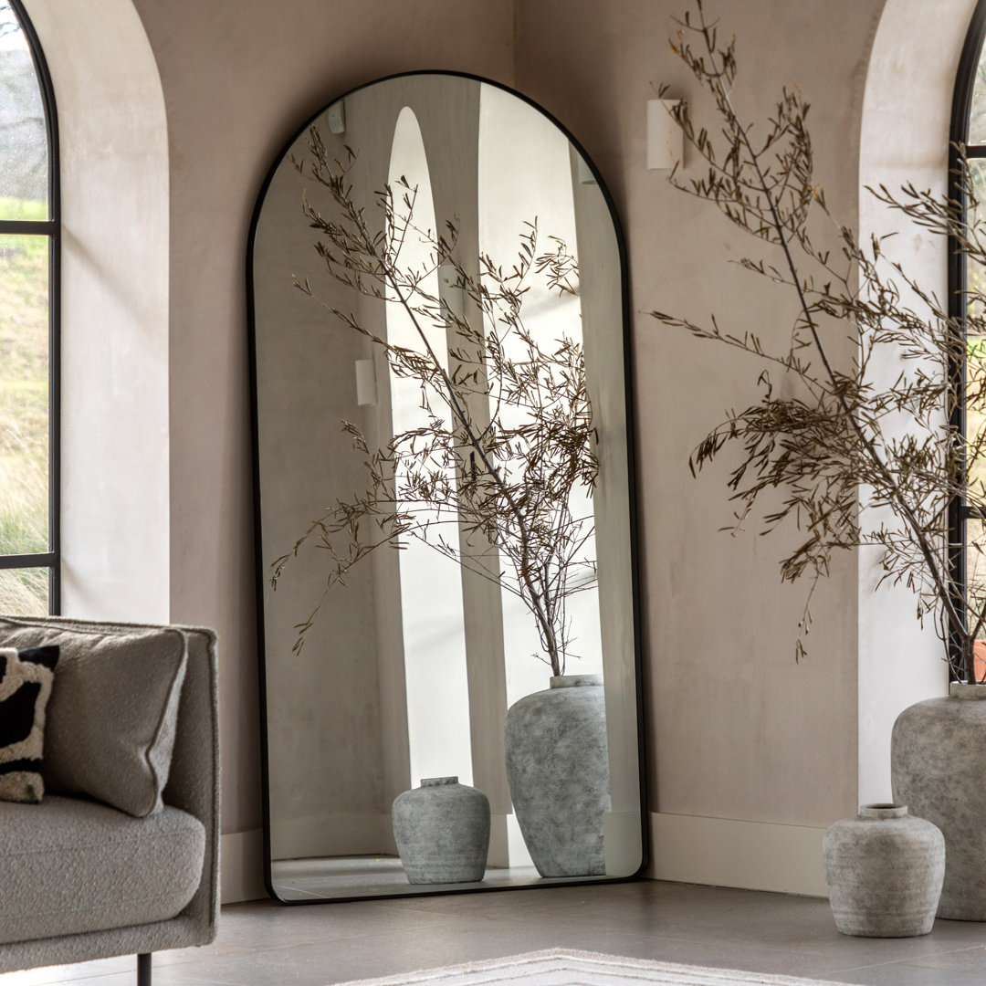 Holworth Arch Mirror Black 900x35x1800mm