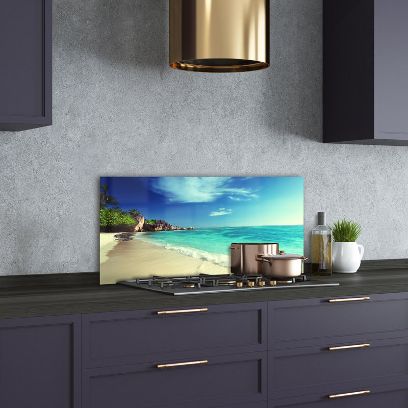 50cm W x 100cm L Glass Peel and Stick Panel