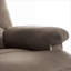 Fauteuil inclinable FlowLuxe compact en tissu tissé brun pour les petits espaces de vie