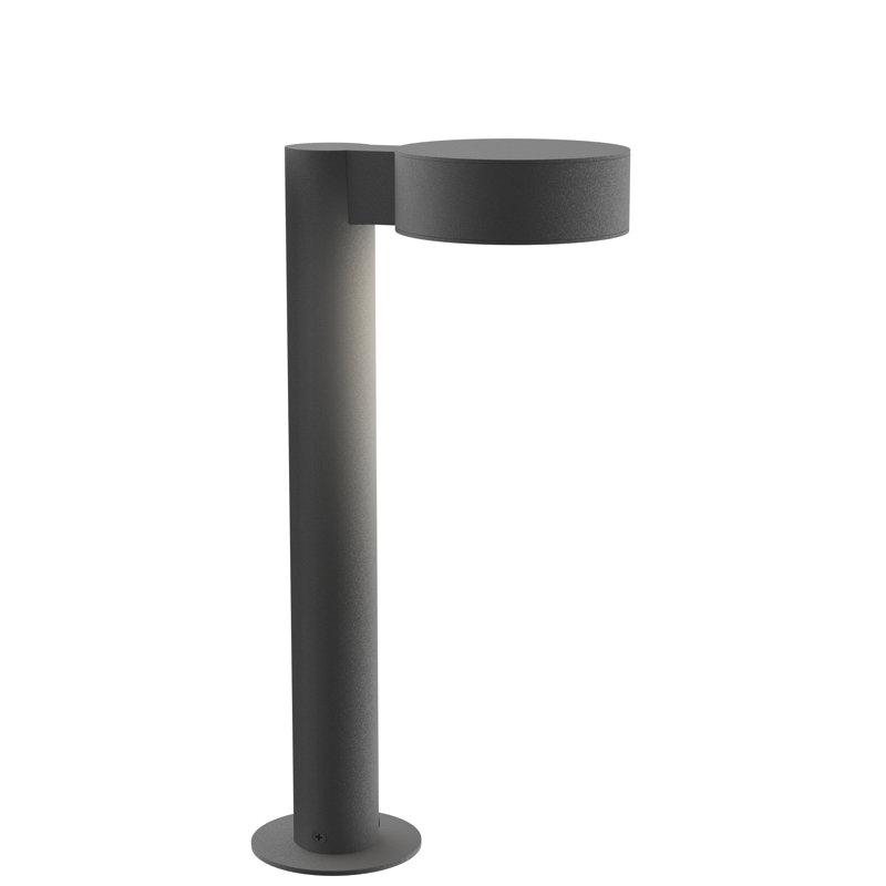 Borne d'éclairage intégrée en métal Reals, H 16 po x l 5 po x P 7,75 po, Gris