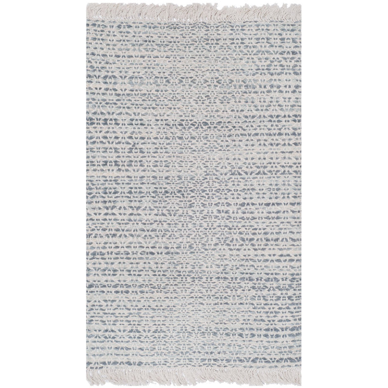 Waimes Flat Weave Cotton Geometric Rug, Rectangle 3' x 5'