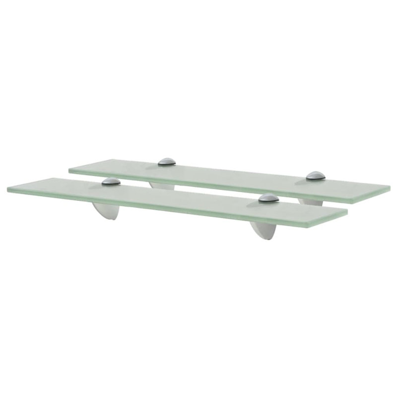 Annalys 2 Piece Floating Shelf, 0.31"H x 19.7" W x 3.94" D, Frosted
