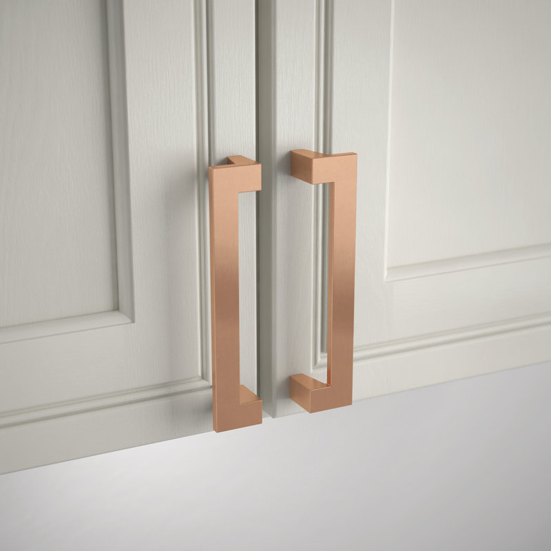 Ensemble d'armoires de cuisine à miroir 5 tiroirs, Cuivre brossé, 5.06"