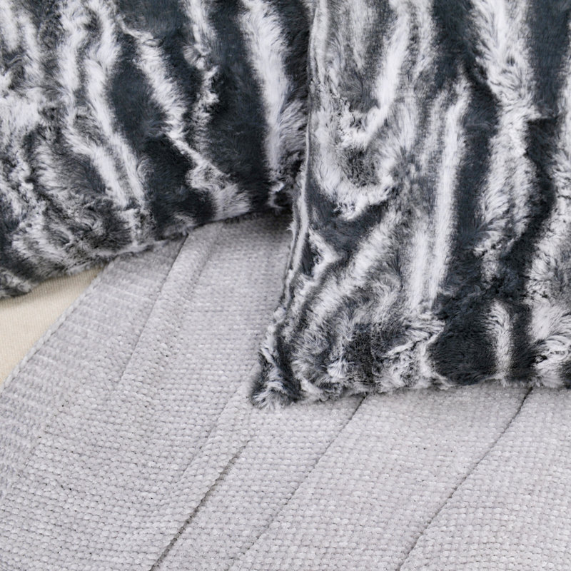 Housses de coussin en fausse fourrure, Kano, 20 po x 20 po