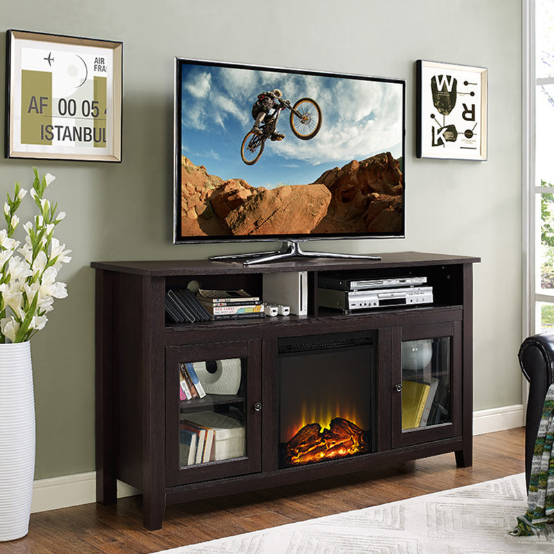 TV Stand Fireplace for TVs up to 65" Fireplace, Espresso