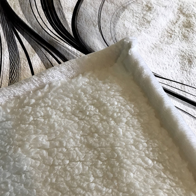 Throw Blanket, 68" W x 80" L, Marble/Abstract, Gray/Black/White