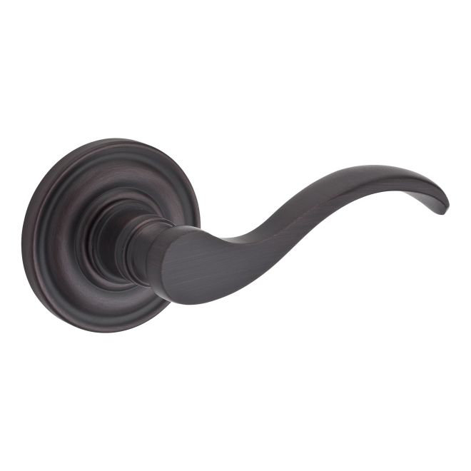 Curve Double Dummy Door Lever with Traditional Round Rose Baldwin 