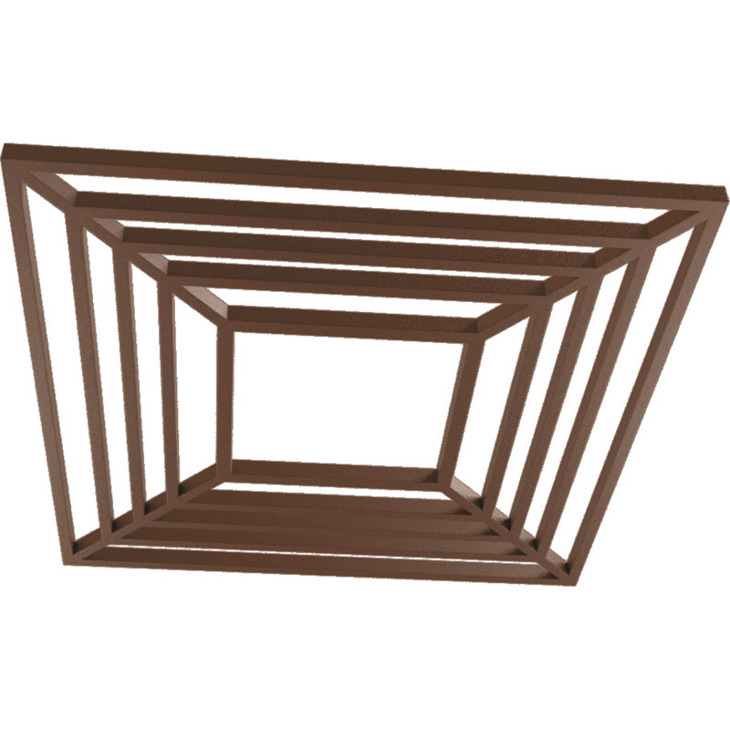 Médaillon de plafond percé en PVC de qualité architecturale Raven, H 18 po x l 18 po x P 0,5 po, Cuivre