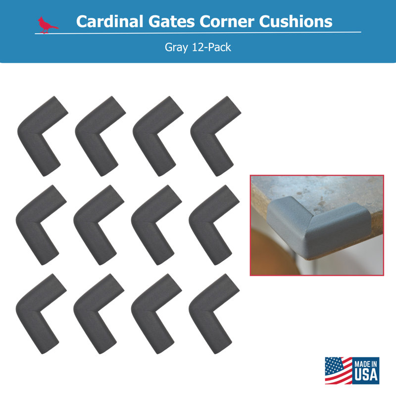 Corner Cushions 12 Pack Gray, Gray