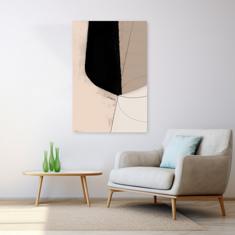 Art contemporain abstrait géométrique, H 48 po x l 32 po