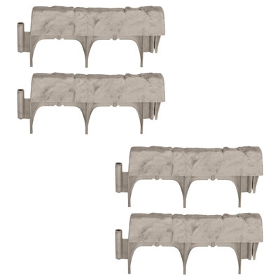 1.75'' H x 5.75'' W Grey Resin Lawn Edging