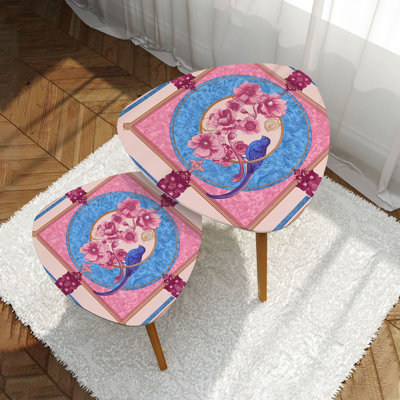 Ensemble de 2 tables basses gigognes Triangle