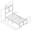 Twin Size Linen Upholstered Platform Metal Bed Frame with fabric Headboard and Footboard-1829288209