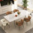 Expandable White Sintered Stone Dining Table And Chair Set-1702720407-1702720488