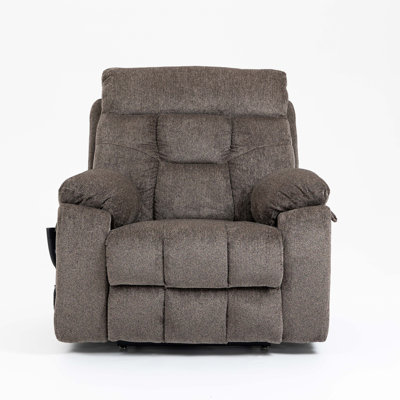 Old age electric lift chair, flat high density foam electric sofa, with heating and massage functions, can tilt to 180 degrees, 2 pocket cup holders, 2 remote controls, dual OKIN motors