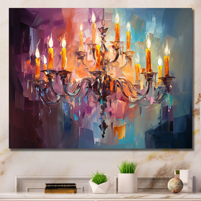 Luminaire lustre baroque jaune Radiance - lustre, art mural