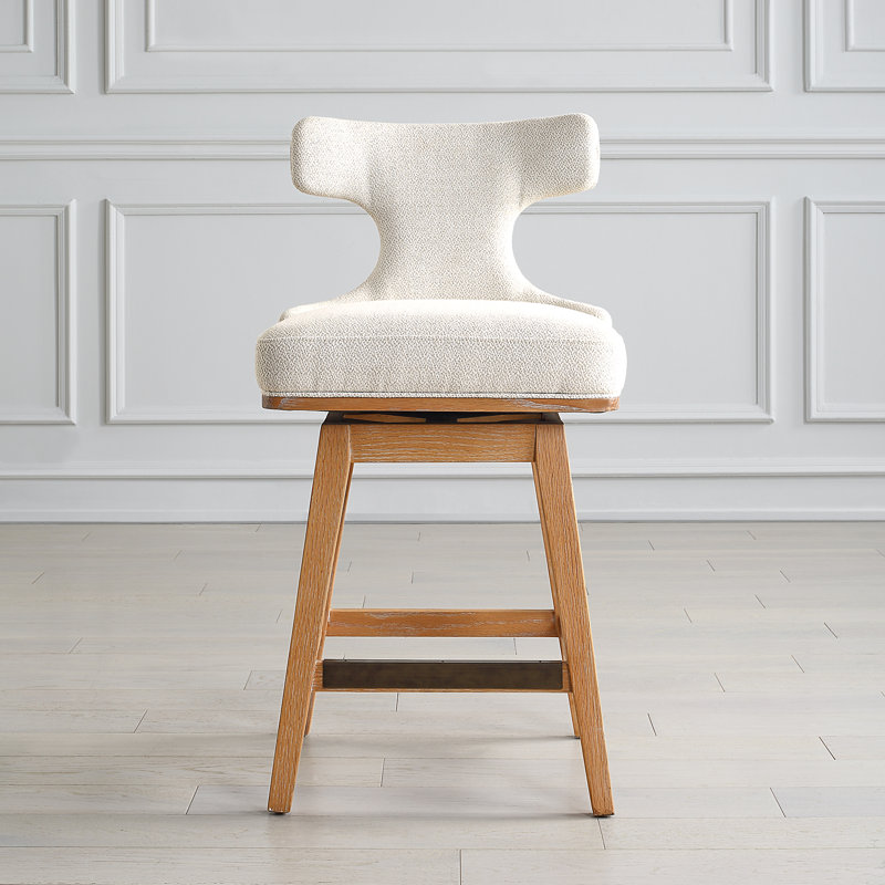 Uttermost Klismos Off-White Fabric Counter Stool