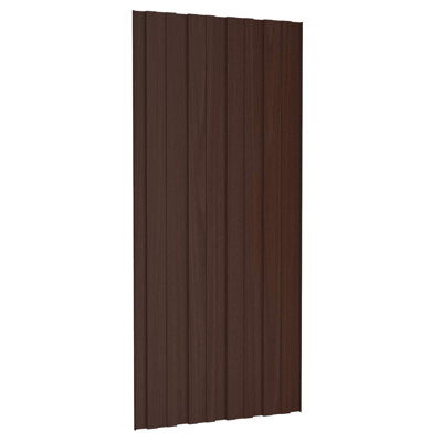 Panneau de toit vidaXL 36 pièces brun 39,37 x 17,72 po en acier galvanisé