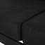 Besy Outdoor Loveseat, Black Cushion And Square Metal Frame, 57 Inch