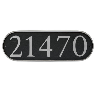 Plaque d’adresse murale 1 ligne allongée serif
